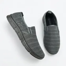 Мокасини чоловічі літні Gipanis сірі (текстильна сітка)