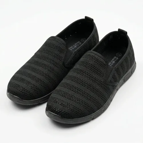 Мокасини чоловічі літні Gipanis чорні (текстильна сітка)