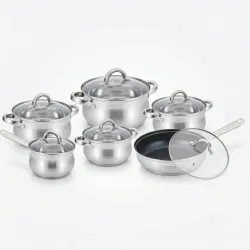Набір посуду з нержавіючої сталі Benson BN-212 (12 предметів)