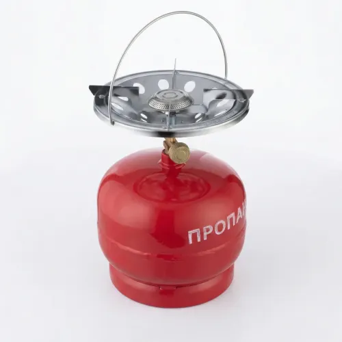 Газовий комплект Intertool 5 л (GS-0005). Балон з пальником для кемпінгу та дому (Пікнік)