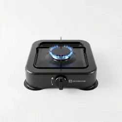 Газова плита настільна 1 конфорка Edenberg EB-62301. Чорна емальована плитка (Таганок)