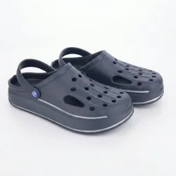 Сабо крокси чоловічі пінка (EVA) | Темно-сірі з білою смугою, Пляжні, Розміри 41-45