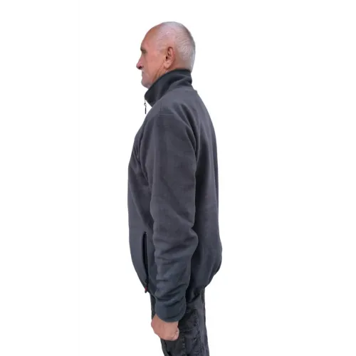 Кофта чоловіча флісова зимова чорна, фліска тепла щільна, толстовка чоловіча.