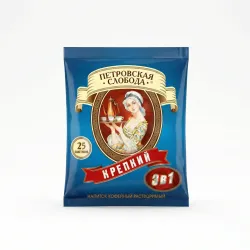 Кава 3в1 Петровська Слобода Міцний (25 стіків). Розчинний кавовий напій в пакетиках