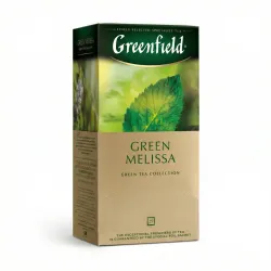 Чай зеленый Greenfield Green Melissa 25 пакетиков | С мелиссой и мятой, В саше, Релакс