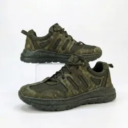 Мужские кроссовки Хаки Камуфляж летние сетка (41-45) тактический стиль для охоты и рыбалки