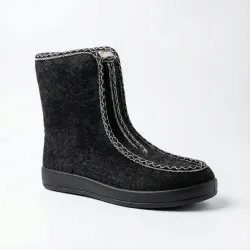 Жіночі зимові бурки суконні на хутрі чорні на блискавці (36-42) 42