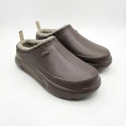 Жіночі зимові сабо калоші утеплені коричневі на хутрі піна ЕВА Dago Style (36-41)
