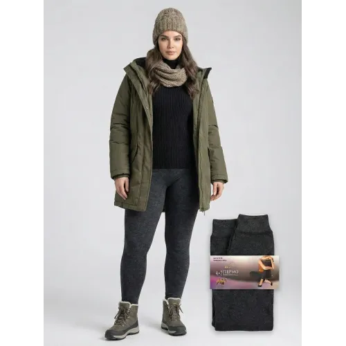 Зимові безшовні лосини на хутрі 