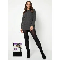 Зимові термоколготи Kenalin на хутрі (Бавовна + Вовна). Теплі колготки в рубчик, 2400D