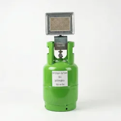 Газовый комплект: Баллон 12 л + Обогреватель Nurgaz 309 (1.5 кВт). Туристический набор для обогрева, Керамика