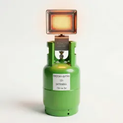 Комплект обігріву 2в1: Газовий пальник Nurgaz + Балон 12 літрів. Автономне тепло для дому та кемпінгу