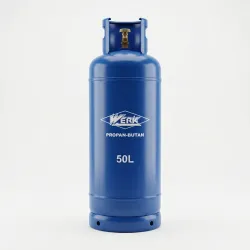 Газовий балон 50 л WERK із безпечним вентилем (Італія). Побутовий пропан-бутан балон для дому та опалення