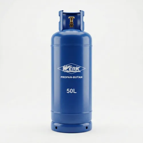 Газовий балон 50 л WERK із безпечним вентилем (Італія). Побутовий пропан-бутан балон для дому та опалення