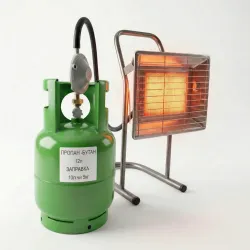 Комплект обогрева 2в1: Газовая горелка Nurgaz + Баллон 12 литров. Автономное тепло для дома и кемпинга