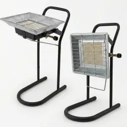 Газовый обогреватель-плита инфракрасный на ножке (Трансформер). Керамическая горелка 2в1 для отопления и готовки