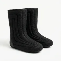 Валянки шиті з чорним хутром