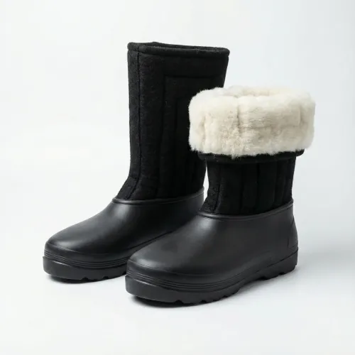 Валянки шиті з білим хутром