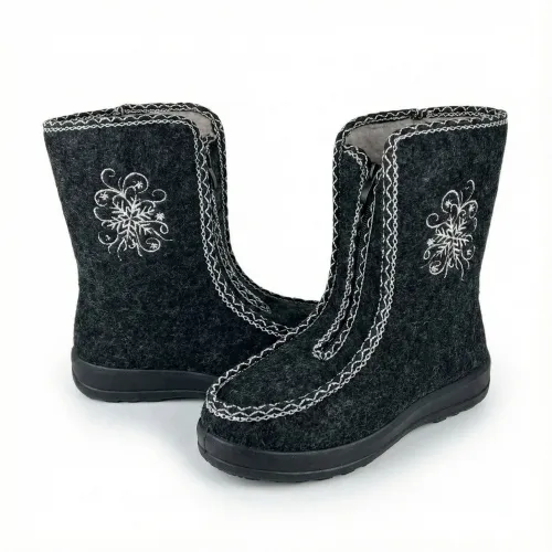 Жіночі бурки Dago з вишивкою Чорні розмір 37 -