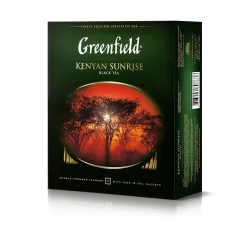 Чай Грінфілд чорний кенійський Kenyan Sunrise 100 пакетиків картон