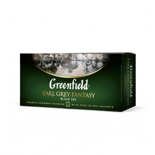 Чай чорний з бергамотом Greenfield Earl Grey Fantasy 25 пак.