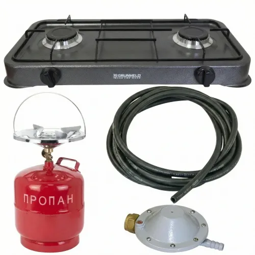 Газовий кемпінговий балон (8 л) з Латунними пальниками