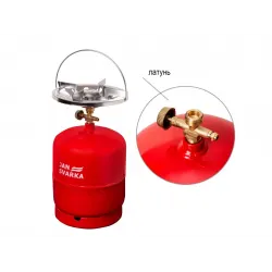Газовий кемпінговий балон (8 л) з Латунними пальниками