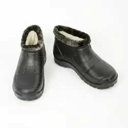Чоловічі зимові калоші ЕВА з хутряним бортиком (чорні, мод. HP-12) р. 38-45