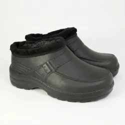 Чоловічі зимові калоші (сабо) ЕВА Progress на хутрі чорні р. 38-45