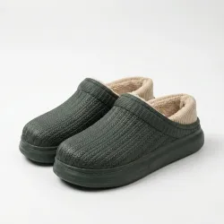 Жіночі калоші утеплені темно-зелені плетені (р. 37-41)