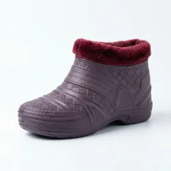 Жіночі калоші утеплені сливові з хутром (р. 38-42)
