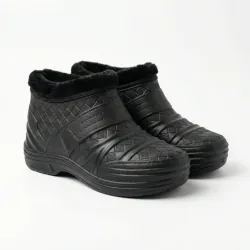 Жіночі калоші утеплені чорні з хутром (р. 38-42)