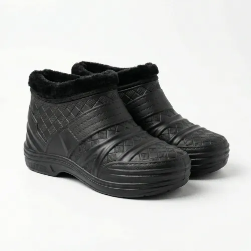 Жіночі калоші утеплені чорні з хутром (р. 38-42)