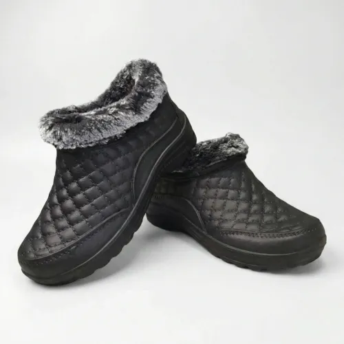 Жіночі калоші (чобітки) утеплені чорні на блискавці (р. 37-42)