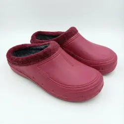 Жіночі сабо теплі даго на повсті червоні 37 -