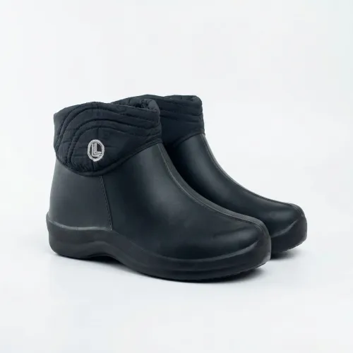 Жіночі калоші (чобітки) утеплені чорні з манжетом (р. 37-41)