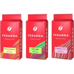 Набір кави Ferarra Crema Irlandese 250 г + Cuba Libre 250 г + Strawberry Choco 250 г (2000989193364)