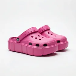 Сабо крокси жіночі на платформі малинові Progress