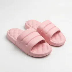 Жіночі шльопанці сланці пінка пудрові на об'ємній підошві