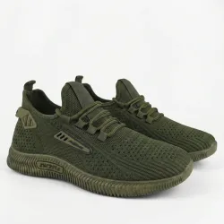 Чоловічі мокасини сліпони текстильні хакі літні