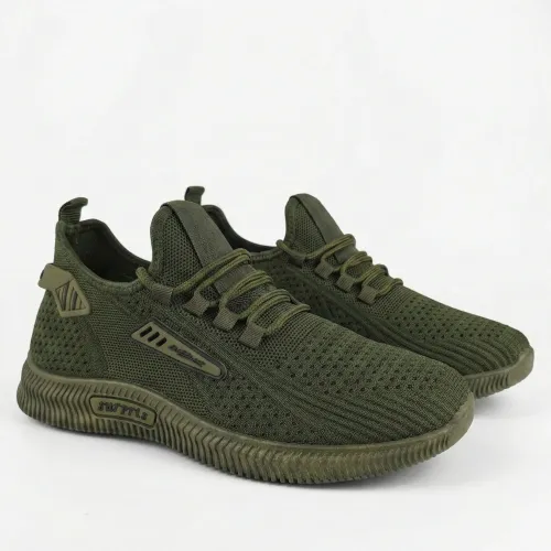 Чоловічі мокасини сліпони текстильні хакі літні