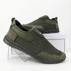 Кросівки мокасини чоловічі підліток хакі сітка Dago Style