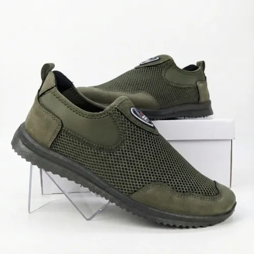 Кросівки мокасини чоловічі підліток хакі сітка Dago Style