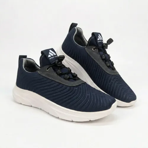 Чоловічі кросівки текстильні Paolla сині на білій підошві