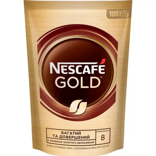 Кава розчинна NESCAFE Gold 100% сублімована 100 г (8445290995919)