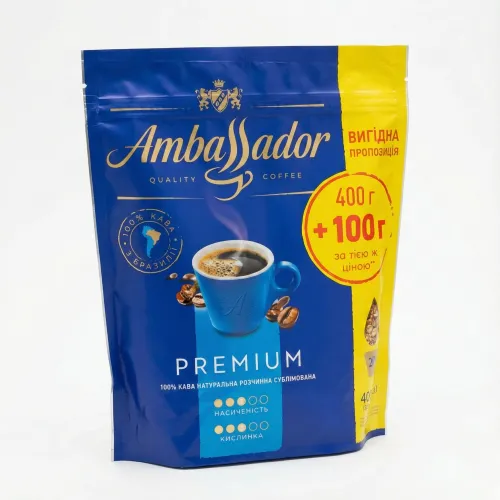 Кава розчинна Ambassador Premium, пакет 500 г розчинна
