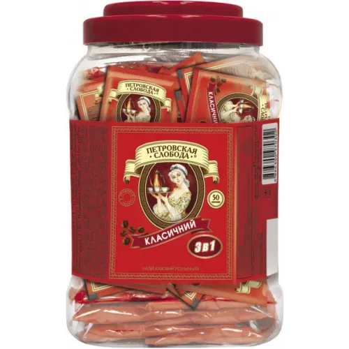 Слобода Кава в пакетиках 3 в 1 Класичний 50 пакетиків у пластиковому пакованні