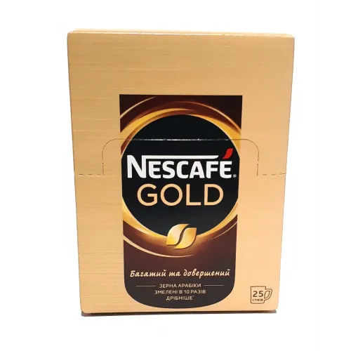Кава NESCAFE Gold розчинна в стіках 25 шт x 1.8 м
