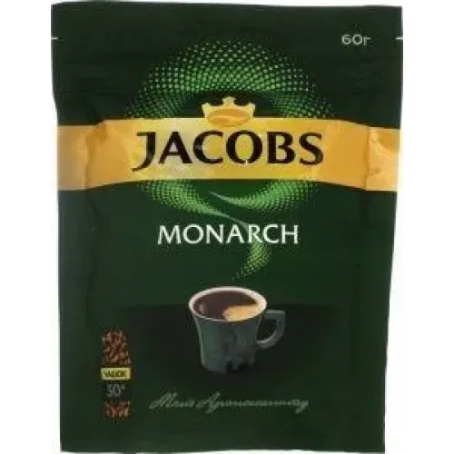 Кава розчинна сублімована Jacobs Monarch 60 г у м'якій упаковці