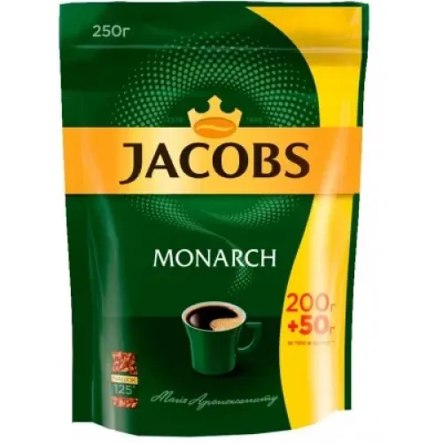 Кава розчинна сублімована Jacobs Monarch 250 г у м'якій упаковці
